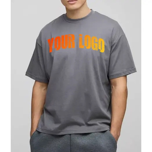 Camiseta de gran tamaño, camiseta de peso pesado con 100% de algodón de alta calidad, venta al por mayor, camiseta de Hip Hop personalizada para niños - Product Image 1