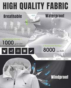 Veste Softshell légère pour femme coupe-vent doublé polaire veste chaude imperméable pour la course Golf randonnée - Product Image 5