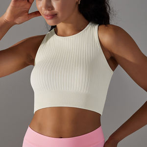 Ropa deportiva de alta calidad, ropa de Yoga, chaleco sin costuras, camiseta sin mangas para Yoga, Sujetador deportivo de entrenamiento sin costuras para mujer - Product Image 3