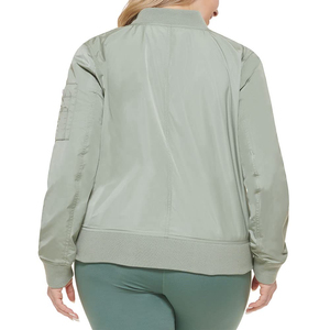 OEM Factory's Trendy Streetwear Chaquetas de bombardero para mujer Cremallera personalizada y parches bordados Transpirable B2B Chaquetas al por mayor - Product Image 4