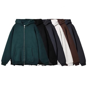 OEM Wholesales Full Zip Hoodies Heavyweight Blank Cotton Fleece High Quality Hoodie Custom Printed Embroidered Hoodie Zip up - Product Image 5