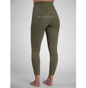 Culotte d'équitation imprimée en silicone personnalisée OEM Leggings de cheval Vêtements équestres tendance Collants d'équitation personnalisés avec poches pour téléphone - Product Image 5