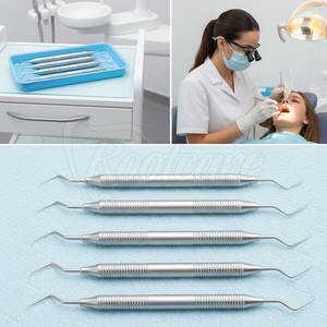 Kit de Curetas Dentales Reutilizables y Autoclavables, Juego de Instrumentos Periodontales de Acero Inoxidable para Higienistas Dentales - Product Image 5