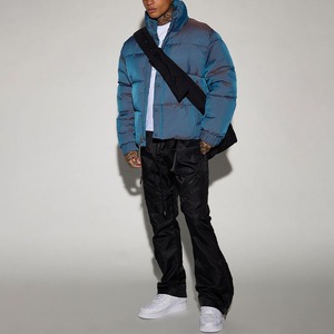 Doudoune en coton compressible ultra légère pour homme Manteau respirant résistant à l'eau et au vent avec col montant - Product Image 3