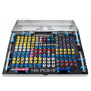 Kit de Instrumentos de Cirugía Dental de Acero Inoxidable Manual Universal, 140 Piezas, Caja de Herramientas de Precisión para Implantología Profesional - Product Image 6