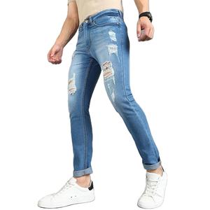 Pantalones Vaqueros de Mezclilla Ajustados para Hombre, Diseño Personalizado, Estilo Nuevo, Cierre de Botones, Tallas Grandes, Servicio OEM, Venta al Por Mayor - Product Image 4