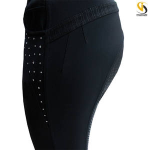 Leggings professionnels d'entraînement et de course de chevaux évacuant la sueur collants Jodhpurs confortables vêtements équestres pour femmes - Product Image 4