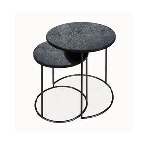 Nouvelle table basse design design indien avec plateau en verre trempé avec pieds en métal doré table basse pour obtenir un excellent taux - Product Image 4