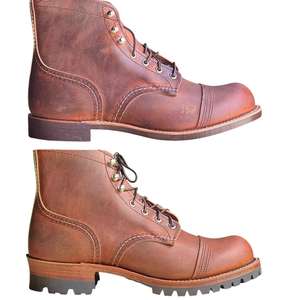 Ceci est une paire de bottes Grant Stone Brass Boot en cuir Prairie noir, modèle 8849. - Product Image 1