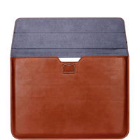 Housse en cuir PU de 13 pouces avec support pour ordinateur portable, sacoche pour ordinateur portable avec support pour ordinateur portable