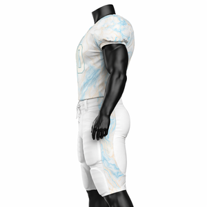 Wholesale Sublimation American Football Uniform Custom <b>Marble</b> Jersey Set Breathable Teamwear Padded Pants OEM Factory Price - Product Image 4