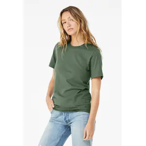 Bella Canvas Ideaal 3001 Unisex Dennenkleur T-Shirt Met Korte Mouwen, Ademende 100% Katoenen Dtg Dames T-Shirts Met Korte Mouwen