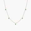 Collar de Moda Chapado en Oro con Piedras Preciosas Baguette, Cadena Clásica y Elegante para Regalo, Hecho de Latón con Diamantes, Perlas y Circonitas - Product Image 3