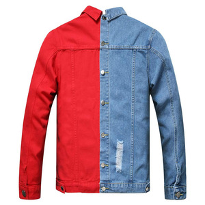 Veste en jean pour homme avec coupe ajustée moderne et tissu extensible Veste en jean pour homme brodée sur mesure pour la mode streetwear - Product Image 2