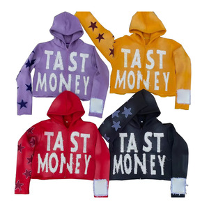 Sudadera con Capucha de Algodón 100% de Alto Gramaje, Color Sólido, con Logotipo Desgastado Personalizado, Ajuste Delgado, Hombro Caído y Cordón, al Mejor Precio Razonable - Product Image 3