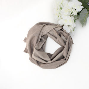 100% Organic <b>Brown</b> Mongolian Cashmere <b>Scarf</b> 30x180 cm for Winter - Product Image 3