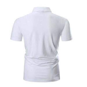Men's High Quality Cotton Short Sleeve for Shirts Breathable Knitted Fabric Solid High Neck Street Wear Customized Colors - Product Image 4