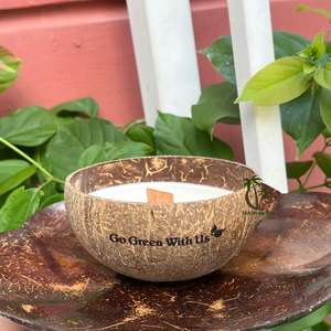 Vela de cáscara de coco hecha a mano ecológica Coco cera natural perfumada para bares y regalos Caseros-para vacaciones de Navidad - Product Image 4