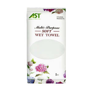 ผ้าเช็ดตัวเปียกแบบใช้แล้วทิ้ง ดีไซน์ดอกไฮเดรนเยียสีขาว กลิ่นโคโลญจน์ แบรนด์ส่วนตัว - Product Image 2