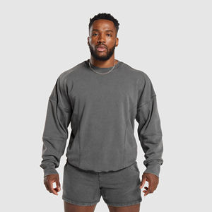 OEM 360g francés Terry Die Dye ácido lavado de gran tamaño de talla grande para hombre gradiente sudaderas con capucha y sudadera cuello redondo logotipo personalizado cuello redondo - Product Image 1