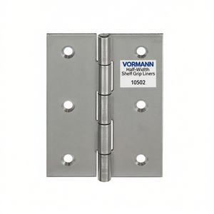 VORMANN Half-Width <b>Shelf</b> Grip Liners 10502 Hinge 60 mm Height 46 mm Width 1.2 mm Thickness Stainless Steel Rolled-20 Units Per - Product Image 3