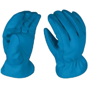 Sheep Grain Leather Safety <b>Gloves</b> Thickness Straight Cuff Tear-Resistant Heavy-Duty Construction Free Welding Gardening - Product Image 4