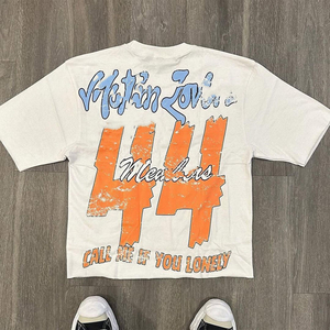 Camiseta gráfica con estampado blanco para hombre, ropa de calle con estampado de Pinup de dibujos animados, Camiseta holgada de manga corta de Hip Hop de gran tamaño - Product Image 4