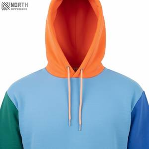 Mélange de couleurs Design personnalisé Sweats à capuche épais 100% coton pour hommes Acid Wash Pullover Streetwear Fleece Hoodie Sweats à capuche réversibles - Product Image 4