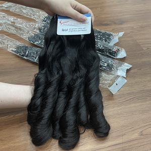 Produit le plus vendu Bouncy Curly 100% cheveux humains vietnamiens bruts 100 grammes par paquet Machine Double trame - Product Image 3