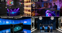Cabina de DJ Portátil de 6 Pies con Pantalla LED para Video Wall, Efectos LED RGB Brillantes, Función SDK y Soporte de Piso