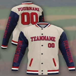 เสื้อแจ็คเก็ต Letterman Varsity ทรงเข้ารูป ดีไซน์ยอดนิยมจาก Code Textiles พิมพ์ลายตามสั่ง ป้องกันรังสียูวี กันลม บุขนสัตว์ เหมาะสำหรับฤดูหนาว สำหรับผู้ชาย - Product Image 1