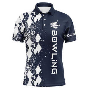 Bowling tricoté sportif personnalisé pour chemise pour hommes avec drapeau américain et maillot de la marine patriotique de l'équipe - Product Image 3