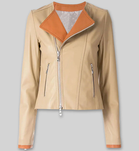 Chaqueta de Cuero para Mujer, Nueva Moda, Resistente al Viento, Chaqueta de Cuero para Hombre y Mujer, Estilos Personalizados, Chaqueta de Cuero Charlotte Burnt Multiple 2006 - Product Image 6