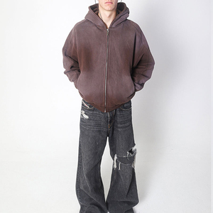 Sweat à capuche en coton épais pour homme avec doublure en polaire confortable, coupe décontractée et construction durable, idéal pour les temps frais. - Product Image 6