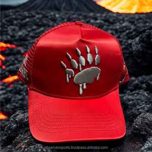 หมวกตาข่ายโฟมรถบรรทุกพิมพ์โลโก้ได้ตามต้องการ3D พัฟปักลายผ้าก้างปลาระบายอากาศได้ Y2K กลางแจ้ง - Product Image 1