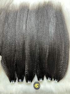 Cloudyhaircollection's Prêt-à-EXPÉDIER 100% Naturel Kinky Straight Yaki Extension de Cheveux Humains Bruts Frontal Vietnam pour les Femmes - Product Image 6