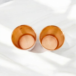 Vidrio de cobre con acabado antiguo Diseño Premium Gran precio Cobre 99% con accesorio de tapa - Product Image 1