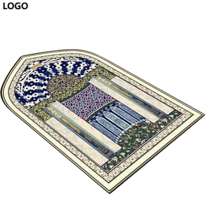 Alfombra de oración musulmana de último diseño 2025 de calidad superior Alfombra de oración antideslizante de nuevo diseño Alfombra de oración acolchada de color sólido para el hogar Sajdah - Product Image 2