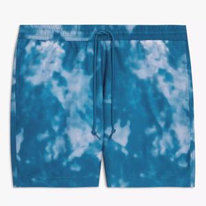 2024 nouveauté conception personnalisée imprimé maille léger hommes été Shorts de bain 100% Polyester solide plage Shorts poche - Product Image 3