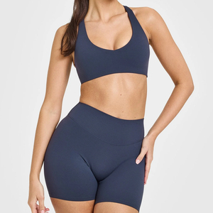 Traje de Yoga OEM para mujer, pantalones sin costuras, traje deportivo, traje de Yoga de alta calidad, cojín extraíble para el pecho, ropa deportiva, conjunto de Sujetador deportivo Ronpex - Product Image 1
