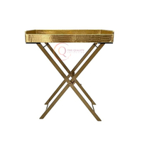 Stock disponible chariots de bar pliants modernes Rolling Gold donne un look de luxe à l'hôtel, à la maison et au restaurant