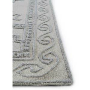 พรมขนสัตว์ทอมือสีเทาและสีดำลายเมดัลเลียน รุ่น PHWL-219 สำหรับห้องนั่งเล่นและทางเดิน - Product Image 4