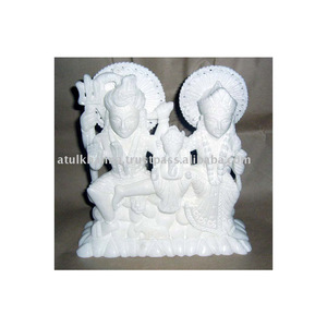 Statue de Shiva Parvati en marbre, statue de dieu hindou - Product Image 1