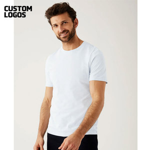 Logo personnalisé décontracté confortable T-Shirt à manches courtes Hommes femmes T-Shirt à col rond respirant 100% coton T-Shirt - Product Image 1