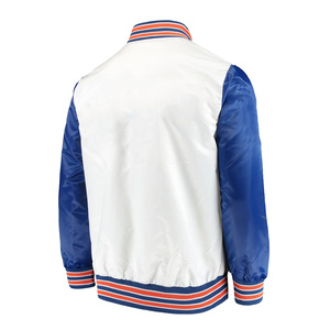 Vintage Satin Winter Casual Stand Solid Color Dyed Varsity Jacket Men Women Trendy Streetwear Baseball Bomber Custom Logo Coat - Product Image 3