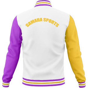 OEM personalizado hombres Letterman Varsity chaquetas cálido invierno béisbol bombardero mangas de cuero Chenille bordado Logo tela Varsity - Product Image 3