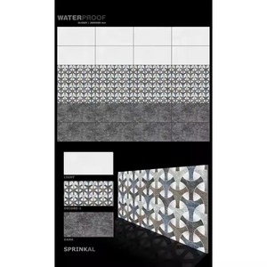 Haute brillance 300x600mm 30x60cm Royal violet fleur Design 12x24 carreaux de mur en céramique pour salle de bain intérieur porcelaine décorative - Product Image 4