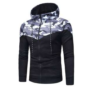 Chándal deportivo informal de moda con cuello levantado, conjunto de chándal de dos piezas con cremallera de algodón 100% para hombre de invierno - Product Image 3