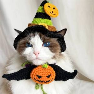 Wholesale Christmas & Halloween Crochet Pet Hat - Festive Costume for <b>Dogs</b> & Cats - Product Image 1