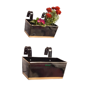 Exclusivo rollo de Metal marrón para interiores y exteriores, maceta de pared Rectangular Vintage con acentos de vid, colgante de pared de estilo Simple - Product Image 3